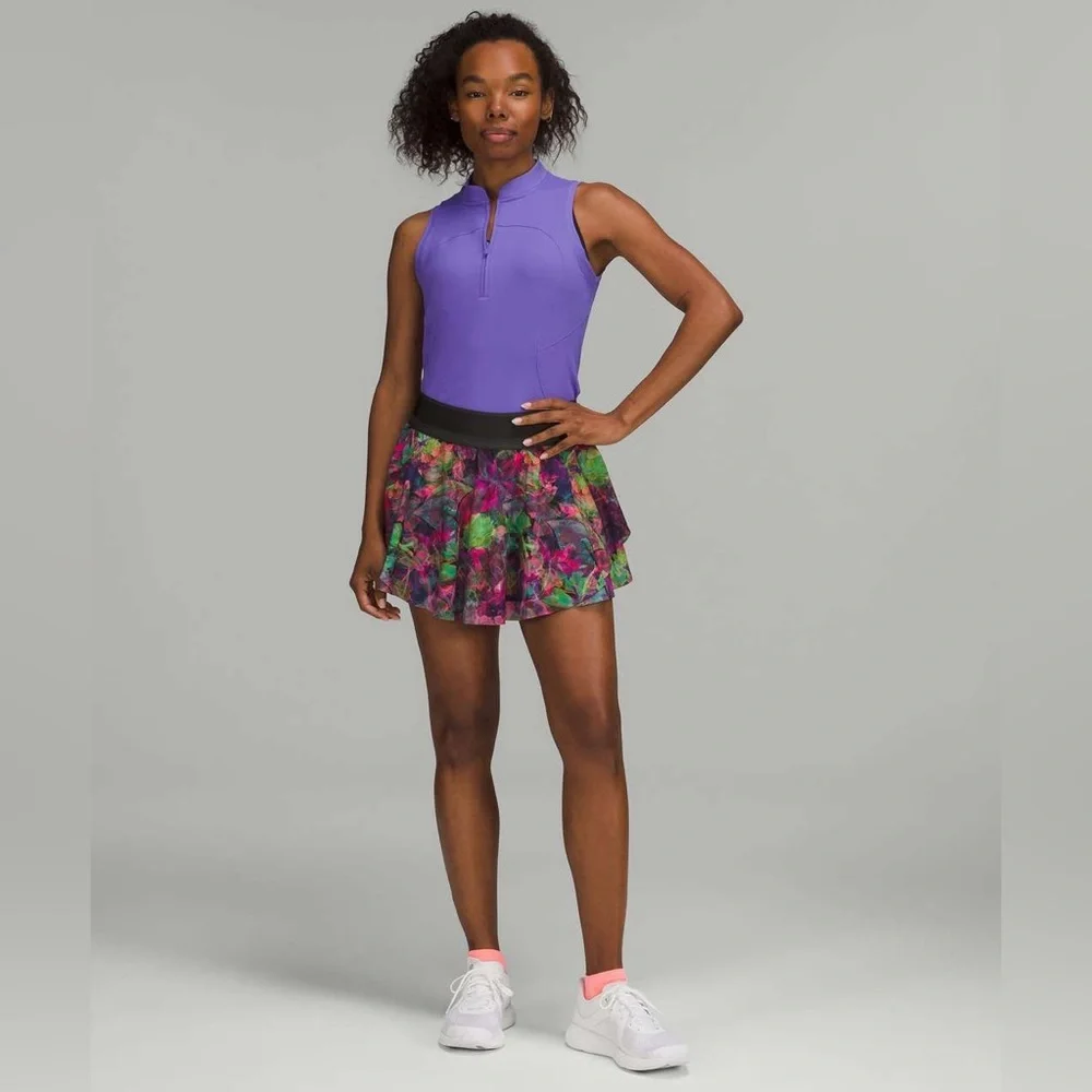 Lululemon Court Rival High-Rise Skirt in Vivid Floral Tone Multi Size 6 - Picture 5 of 9